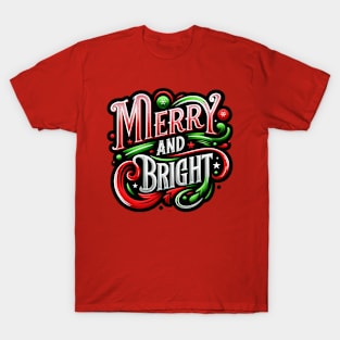 Christmas Shirt Christmas Gifts for Her Christmas Tshirt Merry and Bright Sweatshirt T-Shirt